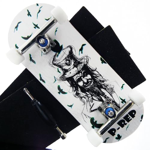 P-REP V2 Pro Performance Complete Wooden Fingerboard kit with Urethane Wheels and Bushings 34mm - Unlucky - color: Unlucky