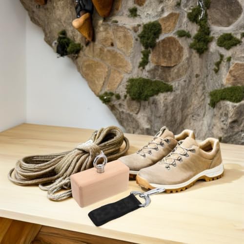 HANABASS Wooden Hand Gripper with Adjustable Resistance and Detachable Design, Ergonomic Block Shape for Daily Finger Strength Training and Climbing Training Equipment
