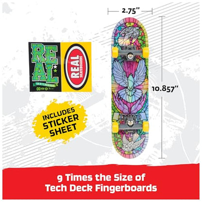 TECH DECK Real Skateboards Handboard, Authentic Mini Skateboard | 9x Larger than a Fingerboard, Hands Only, Authentic Graphics, Die-Cast Trucks, Skateboard Gifts for Kids & Collectors Ages 6+ - style: Real Skateboards