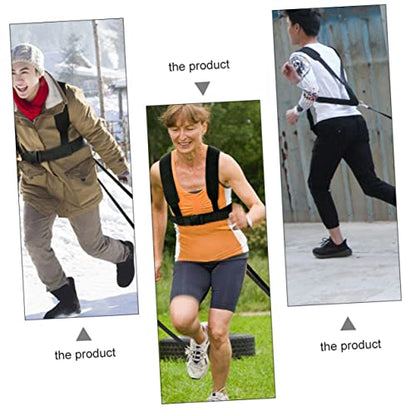 2pcs Professional Weight Lifting Belt Shoulder Straps Training Belt for Fitness Sled Harness Grip Strength Enhancer