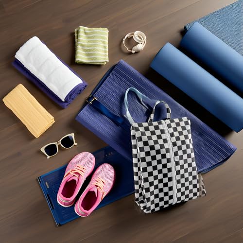 Travel Shoe Bags, Set of 12, Large Oxford Fabric Storage Bags with Zipper and Handle, Water-Resistant Pouches (Colorful patterns) - style: Colorful Patterns