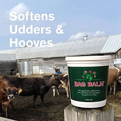 Bag Balm Vermont's Original Hand & Skin Moisturizer, Cracked Heels Treatment, Dry Hands & Dogs Ointment - 72oz Pail - size: 72 Ounce (Pack of 1)