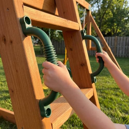 Playground Safety Handles,Plastic Grab Handles, Indoor Outdoor Playground Accessories,Multi Use Safety Handles Grips for Playset,Swing set Climbing Frame,Tree House, Play House Handles,4 Pack