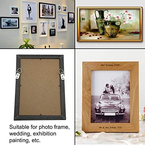 40 Pack Heavy Duty D-Ring Metal Picture Hangers with Screws(Silver) | Double Holes Clasp Metal Picture Hanging Kit, For Hanging Photo Frames, Artwork, Paintings, Clock, Canvas Hooks, Mirrors - size: 40 Pack-Double hole