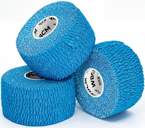 WARM BODY COLD MIND Lifting Thumb Tape for Weightlifting |1.5" x 20.6ft| - Hook Grip Tape for Gym, Powerlifting, Deadlift, Weight Lifting, Athletic Finger Wrap - color: Blue, size: 3 Rolls