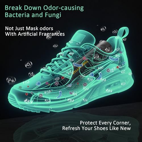 Shoe Deodorizer Rechargeable Ozone Tech Eliminates Odors in All Footwear, Auto Shut-Off Durable Freshener - color: Black