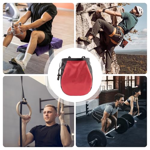 Chalk Bag Lightweight Leakproof Adjustable Pouch | Outdoor Bouldering Chalk Pouch for Outdoor Weight Lifting Training Mountaineering Climber Athlete Instructor