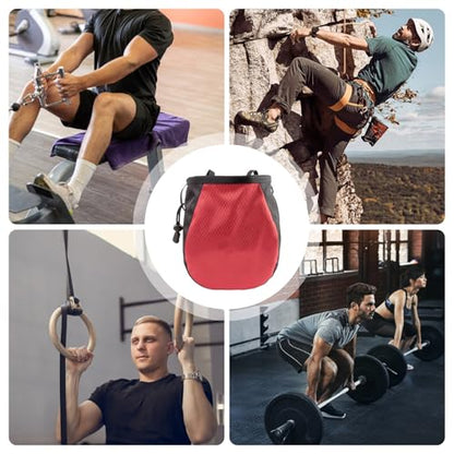 Chalk Bag Lightweight Leakproof Adjustable Pouch | Outdoor Bouldering Chalk Pouch for Outdoor Weight Lifting Training Mountaineering Climber Athlete Instructor