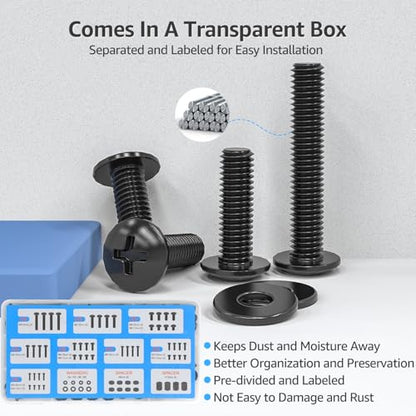 MOUNTUP Universal TV Mounting Hardware Kit Fits Most LED LCD OLED 4K TVs, Includes M4 M5 M6 M8 TV Screws, Spacers, Washers for TVs/Monitor Mounting up to 80 inches, MU0041 (Pack of 2) - size: 6mm (Pack of 2)