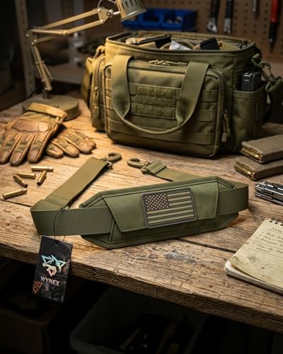 WYNEX Shoulder Strap, 55 inch Universal Bag Strap Replacement with Pad | Single Shoulder Strap with Detachable Thick Pad, Crossbody Bag Strap for Tactical Pouch Tool Bag Messenger Bag Luggage Duffle - color: Army Green, size: 2“ Strap