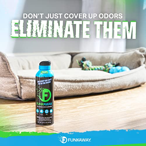 FunkAway Aerosol Spray, 8 oz., 3 Pack, Extreme Odor Eliminator Spray, Ideal for Shoe Smells, Pet Odors and Bulky Stuff that Won't Fit in the Wash; Attacks Musty Odors at the Source - size: 8 Ounce (Pack of 3)