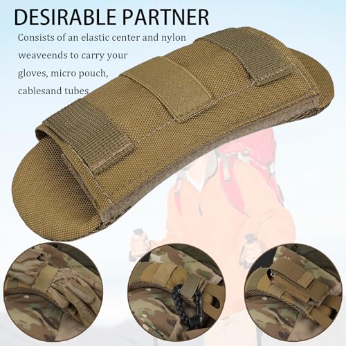 2 Pack Soft Breathable Shoulder Strap Pad guitar strap pad Tactical Vest Shoulder Pad,Mesh Pads with Tactical Gear - color: Khaki