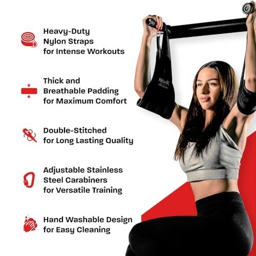 Hawk Sports Ab Straps for Men and Women, Ab Workout Equipment for Maximum Fitness and Bodybuilding Gains, Exercise Equipment for Fat Burning and Strength Training, Lifting Straps for Six Pack Abs