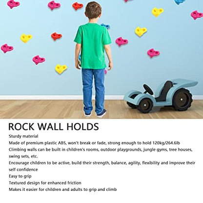 Climbing Brackets, 12 Pieces Climbing Wall Brackets, Robust Strong Rock Wall Climbing Set with Straps for Climbing Wall Trees Indoors and Outdoors