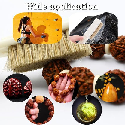 4 PCS Climbing Brush Sturdy Bouldering Brush Climbing Holds Climbing and Bouldering Brush Boar's Hair Bristles Sturdy Handle Bouldering Chalk Brush for Indoor Rock Climbing Outdoor Mountain Climbing