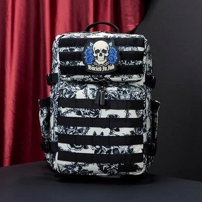WOLFpak 35L Athletic Gym Backpack - Durable 1000D Waterproof Oxford Material with MOLLE Webbing, Laptop Pocket - color: Buried in Ink