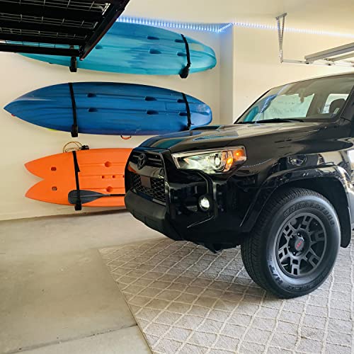 Kayak Storage Racks, Canoes Garage Storage Hooks, Wall Mount Surfboard Hangers and Stand-Up Paddle Board Holder - size: 19.5In-2 Pack