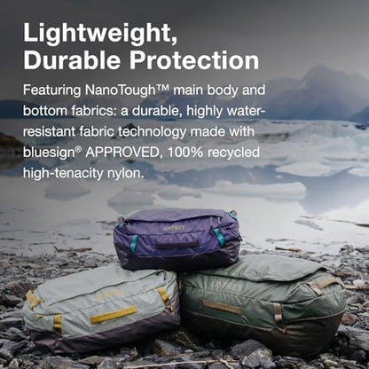 Osprey Transporter Lightweight Travel Duffel Bag - Extra Large Water Resistant Durable Gear Bag for Men and Women - color: Blue Flame/Nocturnal Blue, style: 120l