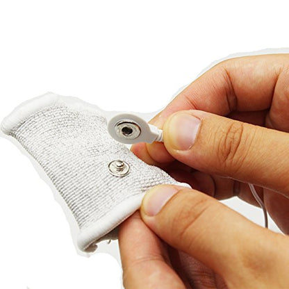 E-stim Adjustable Fabric Silver Thread Conductive Loop Accessories for Tens Stim Finger Massager Accessories