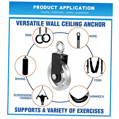 OUNONA 1pc Silent Gym Bearing Lifting Pulley System for Strength Training Ultra-Silent Bearing Heavy-Duty Smooth Rope Suitable for Home Gym and Fitness Equipment