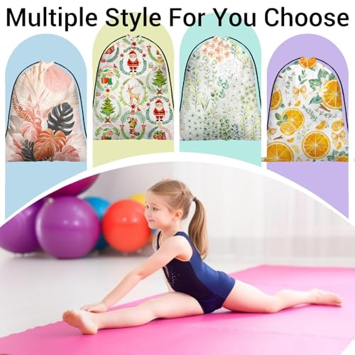 Gymnastics Grip Bag Lightweight Small Drawstring Grip Bags for Gymnasts - color: Christmas Gift-green