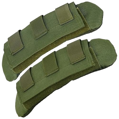 2 Pack Soft Breathable Shoulder Strap Pad guitar strap pad Tactical Vest Shoulder Pad,Mesh Pads with Tactical Gear - color: Green