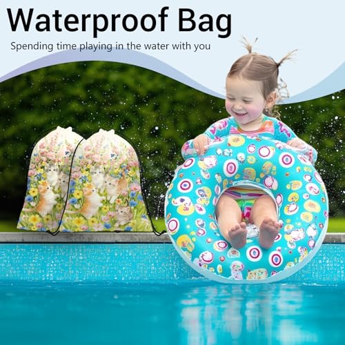 Gymnastics Grip Bag Colorful Flower Cat Small Pouch String Gym Athlete Bag - color: Colorful Floral Cat