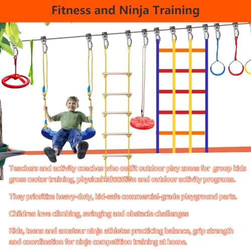 Kids Curved Swing Seat with Adjustable Rope Backyard | Heavy Duty, Anti-Slip, Tree Swing, Indoor & Outdoor Use, Ninja Course Accessories CPSC Approval - size: Rigid Swing