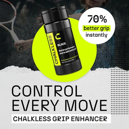 Black Grip Enhancer – Premium Liquid Chalk Alternative & Less Mess Hand Chalk for Bouldering, Baseball, Tennis, Football, Archery, Golf, and More, Non-Toxic Long-Lasting & Reliable