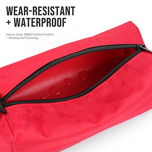 YOOFAN Small Tool Bags – Heavy Duty 1680D Waterproof Fabric Tool Pouch, Black/Red/Blue/Green/Yellow, 5-Packs