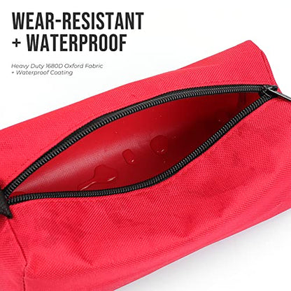YOOFAN Small Tool Bags – Heavy Duty 1680D Waterproof Fabric Tool Pouch, Black/Red/Blue/Green/Yellow, 5-Packs