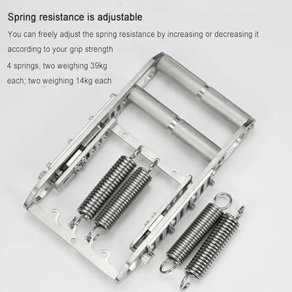 Heavy-Duty 330Lbs Grip Strengthener, 5 Spring Adjustable Hand Gripper Trainer, 304 Stainless Steel No Slip Handle for Climbing