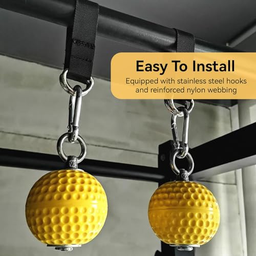Pull up Ball Grip, Rock Climbing Grip with Strap Pull up Handles Hooks Non Slip Hand Hold Strength Trainer Exerciser Rock Climbing Accessories and Training Equipment for Bouldering Fitness and Workout