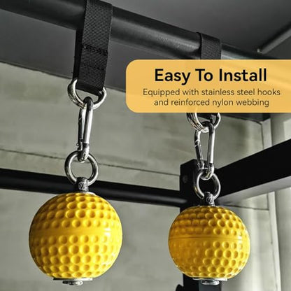 Pull up Ball Grip, Rock Climbing Grip with Strap Pull up Handles Hooks Non Slip Hand Hold Strength Trainer Exerciser Rock Climbing Accessories and Training Equipment for Bouldering Fitness and Workout