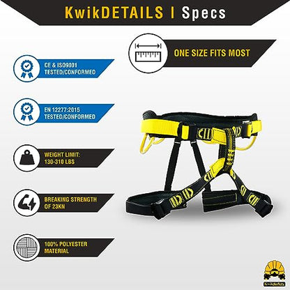 KwikSafety - Charlotte, NC - MANDRILL & CANOPY KING Climbing Harness | Half Body, Full Body | Meets EN & CE - color: 1 Pack | Half Body Harness, size: Half Harness + Tool Lanyard