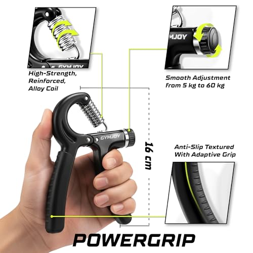Grip-Kit 5 in 1 Hand Grip Strengthener Set Adjustable Forearm Exerciser, Resistance, Stress Ball, Therapy Equipment for Strength Training, Rehab, Flexibility Recovery Rock Climbing, Weightlifting, Wrist Power Workout
