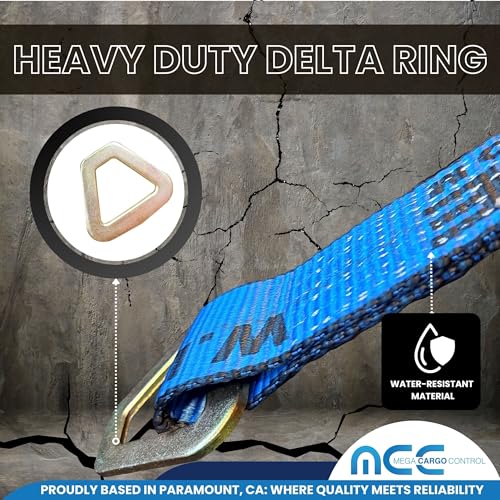 2 Pack 24" Blue Axle Tie Downs for Trailers Heavy Duty - color: Blue, size: 24"