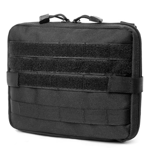 Molle Pouches Tactical Admin EDC Gear Utility Pouch Waist Bags for Small Tool Horizontal Modular Organization - color: 04 Black