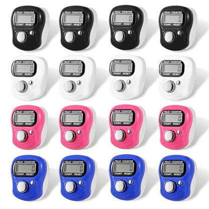 12pcs Electronic Finger Counter, 5-Digit Number Count Clicker, Mini LCD Digital Display Hand Tally Counter, Resettable Counters Clickers for Knitting, Crochet, Coaching, Lap, Golf, Toddler & Fidget - color: 12pack