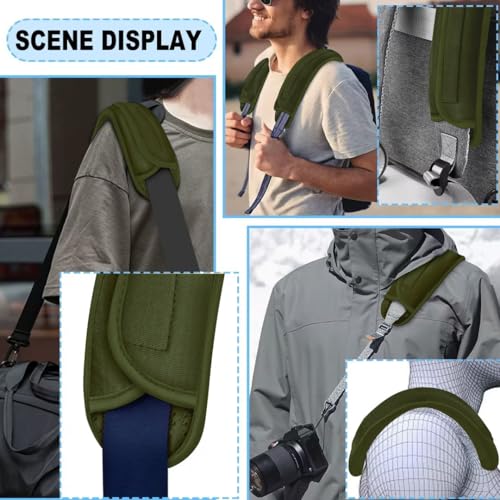 ZINZ 2-Pack Universal Shoulder Pad with Ultra thick Cushion for Bag Luggage Bag Crossbody, Plus Long & Anti-Slip & Breathable,Green - color: Green-2pack