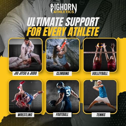 Bighorn Athletics Jiu Jitsu Finger Tape | Residue-Free Athletic Finger Tape for Sports & Injuries: Rock Climbing, Volleyball, Football, Basketball, Hands & Toes | 0.3-Inch x 45-feet, 8-Rolls, Blue | Residue-Free, For Sports & Injuries, Jiu Jitsu, Rock Cli