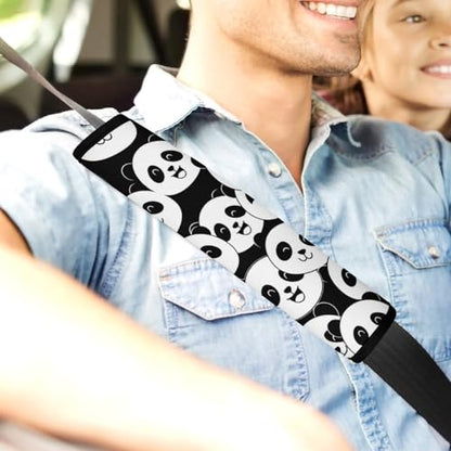 2PCS Universal Fit Car Seat Belt Pad for Kids, Most Cars, Funny Panda Animal Seat Belt Cushion, Shock Absorption - color: Pattern 229