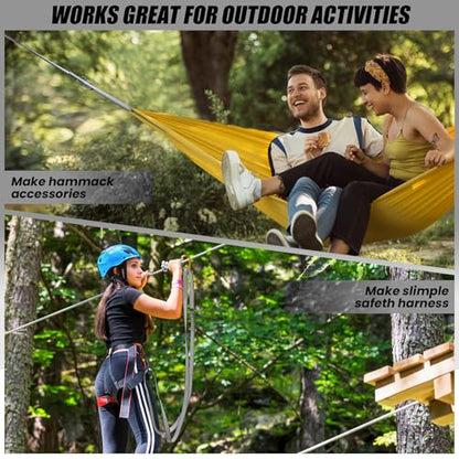18MM Nylon Climbing Slings Runners 23 kN Strong Webbing Straps for Rock Climbing, Rappelling, Swing, Yoga Hammock etc - color: 2PCS Grey, size: 48inch/120cm