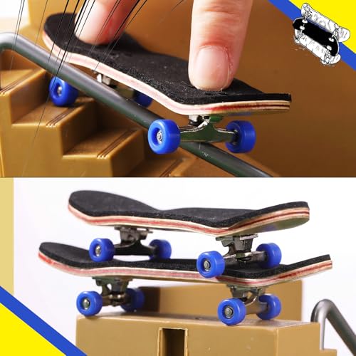 Zhehao 8 Pcs Fingerboard Bearing Wheels Standard Fingerboard Tool CNC Lathed Bearing Wheels Screwdriver and 2 Pcs Nut Driver for 34 mm Wide Decks Finger Skateboard Trucks(Blue) - color: Blue