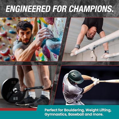 Climbing Chalk - Competition-Grade Gym Chalk for Rock Climbing, Bouldering, Gymnastics, Weightlifting - Magnesium Carbonate Lifting Chalk, 60/40 Chunk & Powder Blend, No Additives - 200g