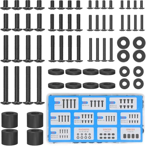 MOUNTUP Universal TV Mounting Hardware Screw Kit with Box - M4 M5 M6 M8 Screws, Spacers & Washers for Most LED LCD OLED 4K TVs, Replacement Screws for TVs/Monitor Mounting up to 80 inches, MU0041 - size: 6mm