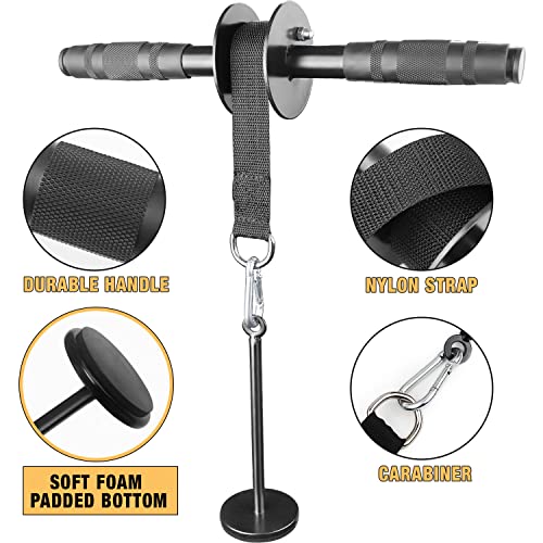 A2ZCARE Wrist and Forearm Blaster – Wrist Roller and Forearm Roller - Perfect for Strength Training and Workout – Fit 1-inch Standard Weight Plates - style: Rubber Handle