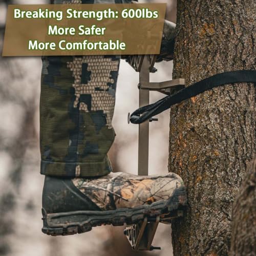Huntury Climbing Stick Straps, Tree Stand Strap, Climbing Steps Replacement Strap, Climbing Stick Attachment, Quick, Easy and Quiet to Install, Treestand Accessessories For Hunting - style: Pack Of 4