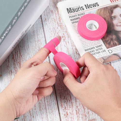 2 Rolls Pink Climbing Tape, 0.6-Inch x 32-feet Athletic Tape for Fingers, Hands, & Toes, Extra Strong Adhesive, Rock Tape, Sports Tape for Outdoor Sports Climbing Football