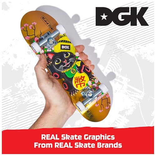 TECH DECK, DGK Handboard; Authentic Mini Skateboards, Kids Toys for Boys & Girls, Ages 6 and up (Hands Use Only) - style: DGK